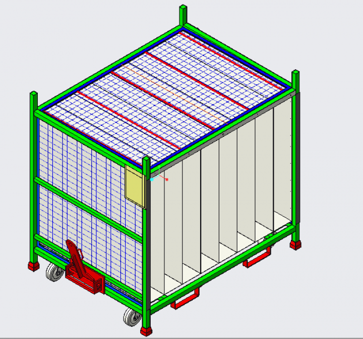 Industrial  Cloth Bag Partition Trolley